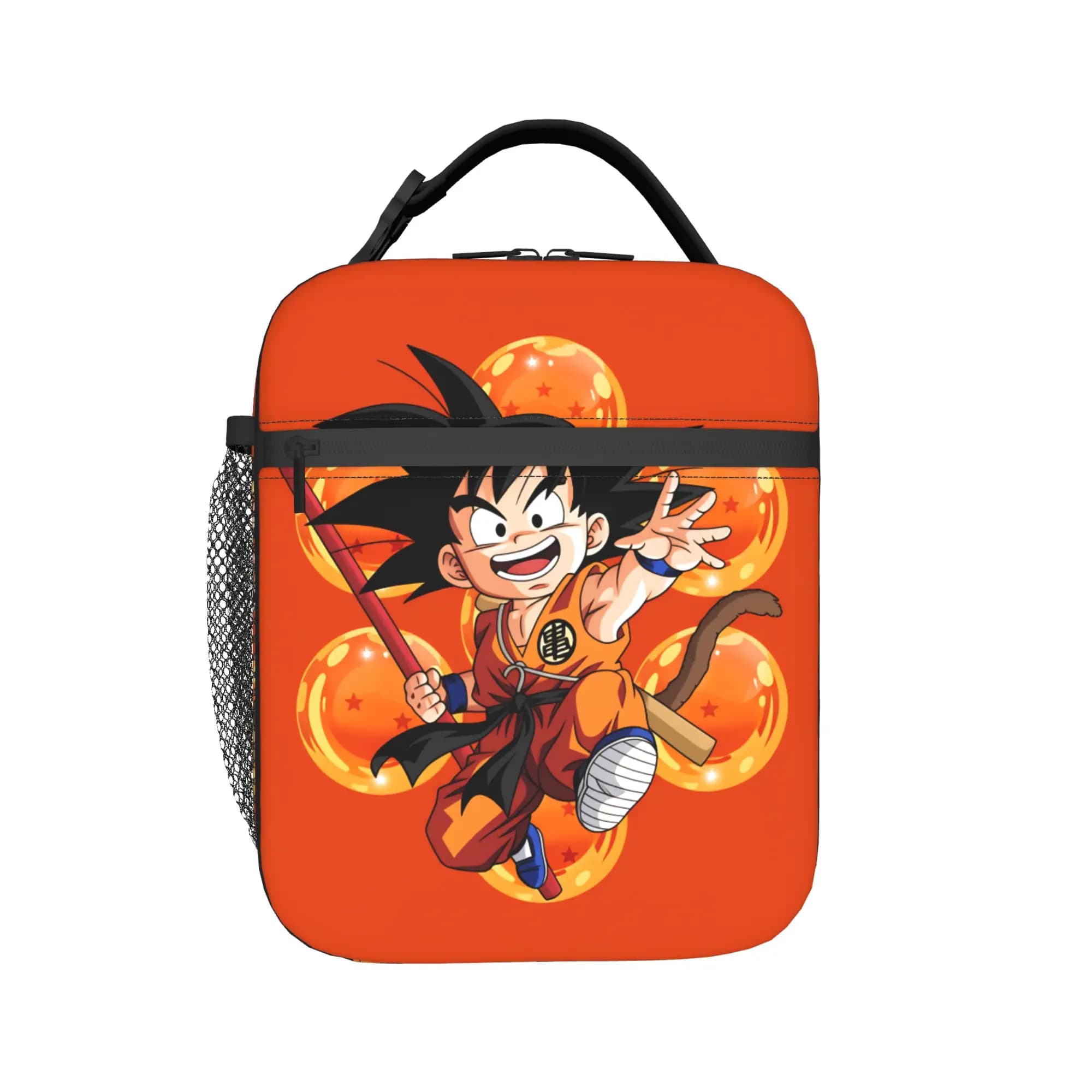 D-Dragon B-Ball Z Gokus Insulated Lunch Tote Bag Anime Classic Manga Movie Resuable Thermal Cooler Bento Box Work School Travel