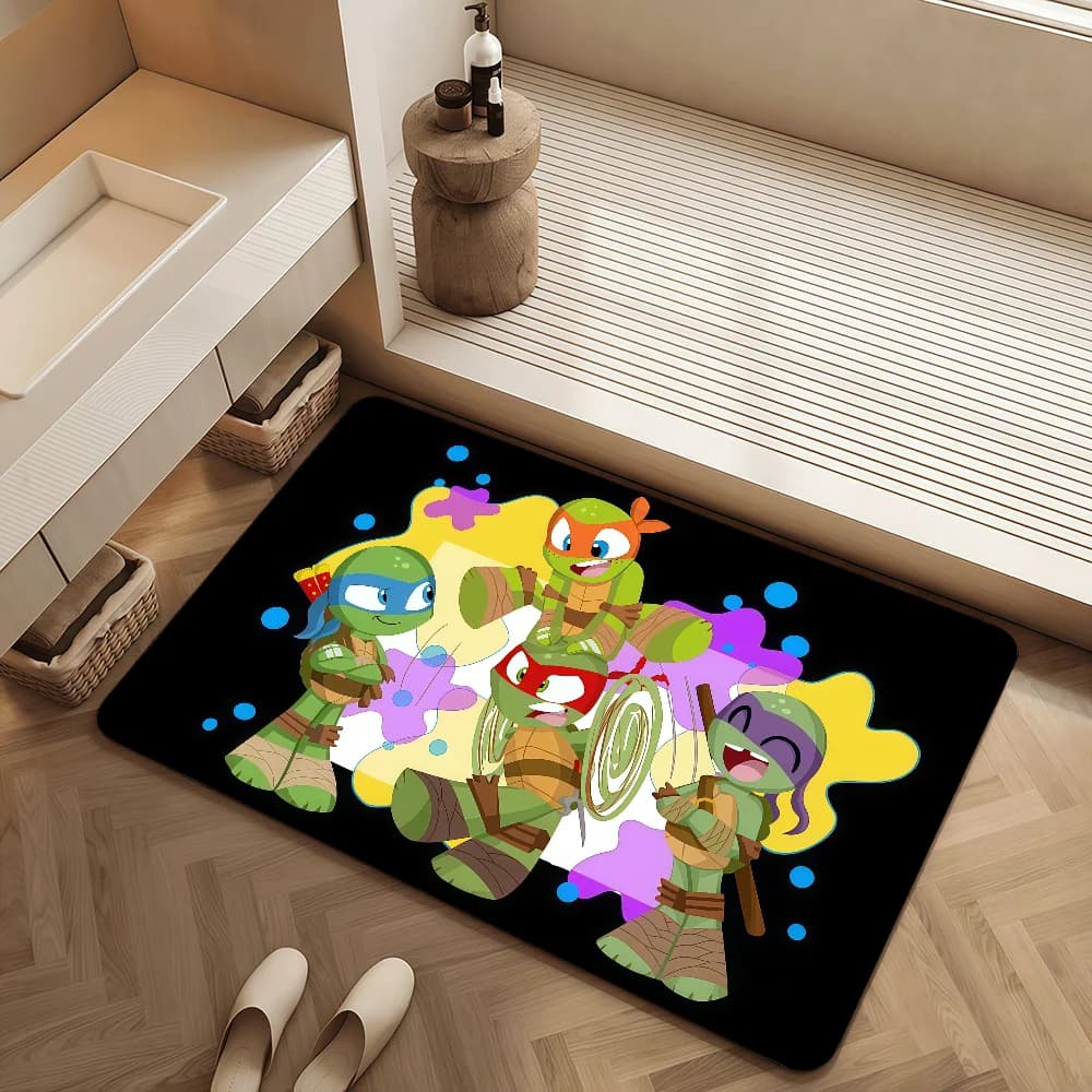 Tappeto d'ingresso Ninja Turtles M-Mutant per corridoio, bagno, soggiorno, balcone, decorazione fumetto