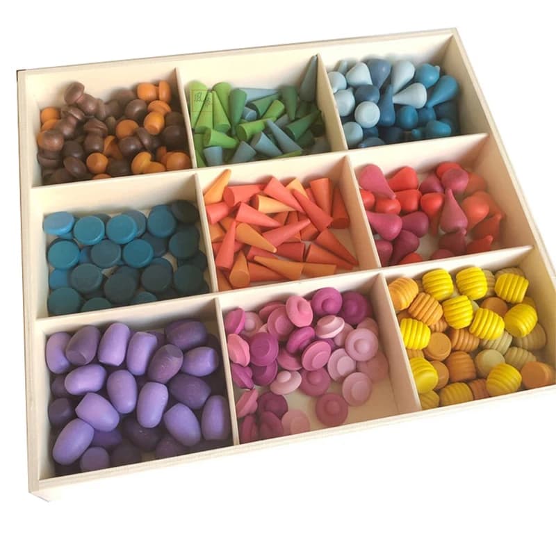 Nuovi bambini giocattolo in legno educazione precoce piccole particelle building block scena edificio modello di edificio in legno regali giocattolo per bambini