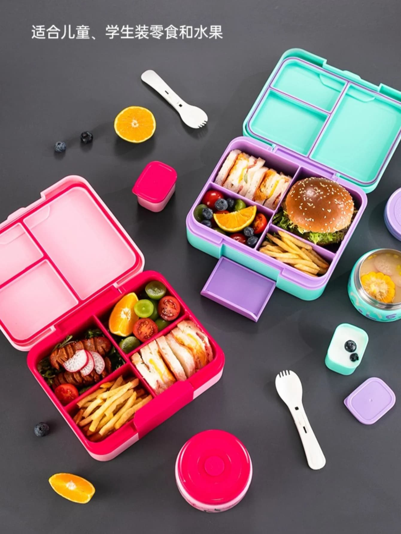 Microwave Safe Bento Lunch Box for Students Adults Salad Snack Container with Utensils, Simplicity Portable Leakproof Meal Prep