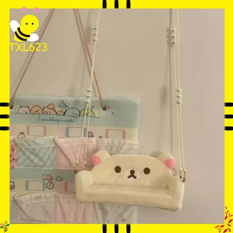 Rilakkuma pendulum pendant, cute relaxed bear for sofa and wall decoration, home decoration and bedroom, classic gift for children