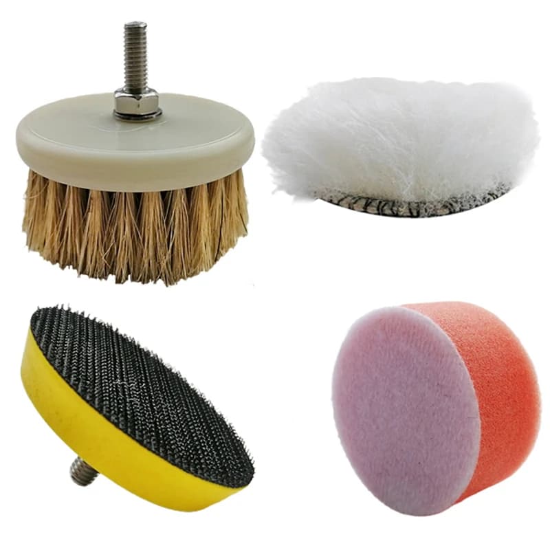 DOOGALKAI KAI624 K625 K626 Lucidatore per scarpe elettrico Accessori 4 pezzi Testa della spazzola Setola Spugna Testa della spazzola in lana
