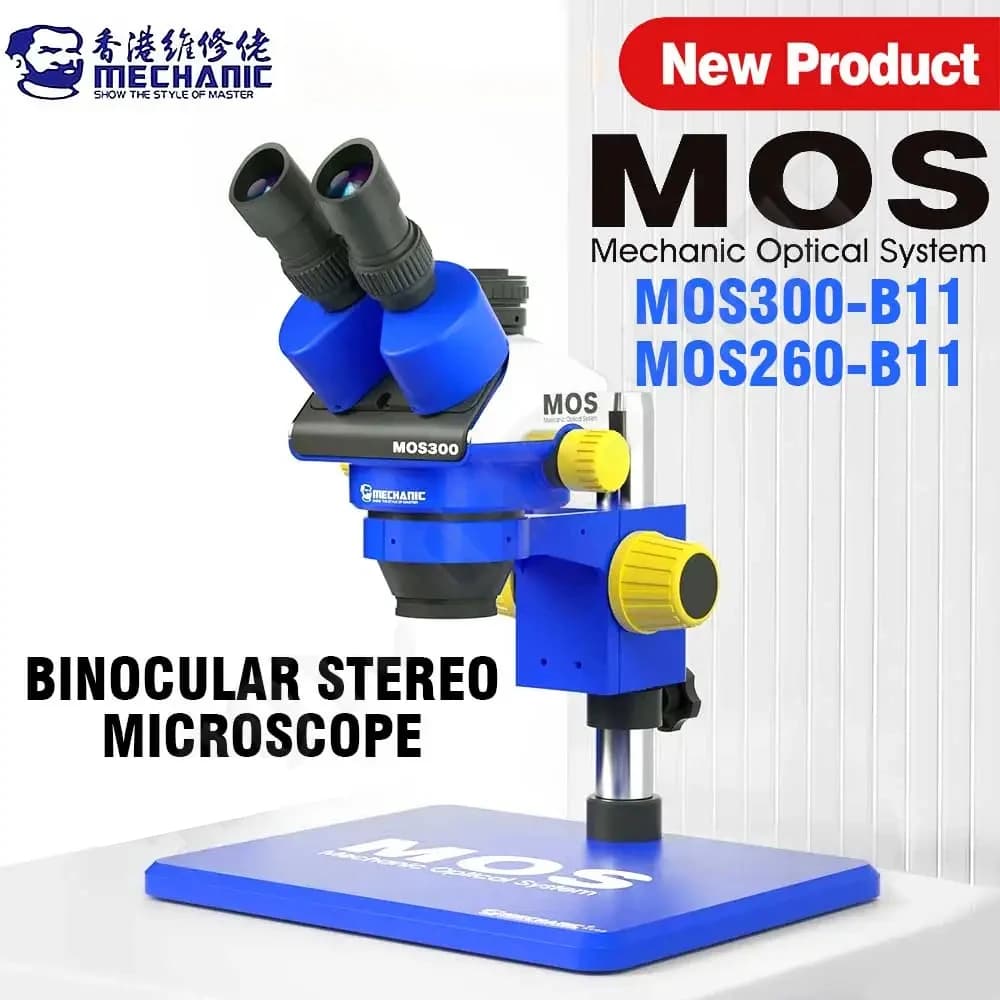 MECCANICO MOS260-B11/MOS300-B11HD Microscopio stereo binoculare/trinoculare per strumento di riparazione PCB scheda madre computer cellulare