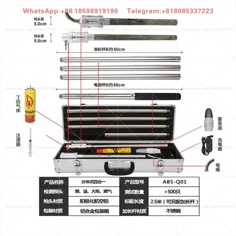 Rilevatore Multifunzione Quattro-in-Uno ABS-Q01 per Fumo, Gas e Fiamma, per Monitoraggio della Sicurezza