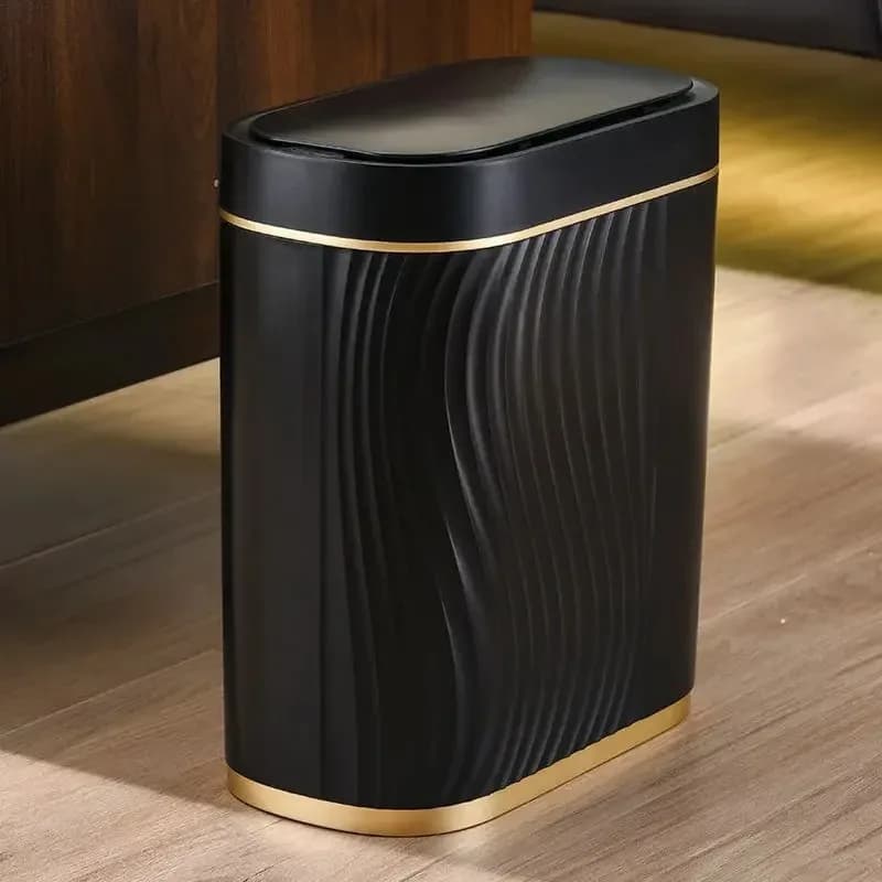 Intelligent Sensing Trash Can Narrow Wastebasket Light Luxury Automatic Recycle Bin Garbage Can Household Bathroom Accessories