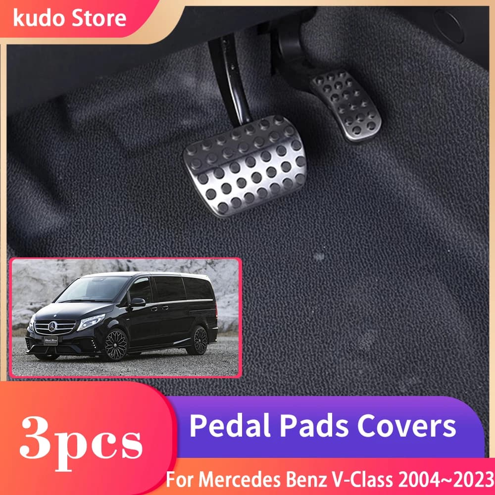 Pedali per auto per Mercedes Benz classe V Viano W639 W447 2004 ~ 2023 2005 2006 2007 2008 2009 2010 2011 2012 2013 2014 2015 2016 2017 2018 Valente EQV resto pastiglie freno acceleratore carburante accessori in lega