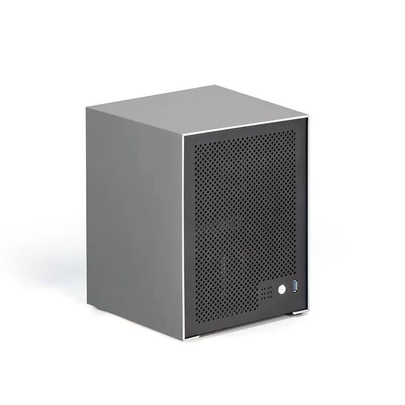 6‑Bay NAS Chassis, Aluminum Shell, Support ITX Motherboard & Small 1U Power Supply DIY Storage Server Case