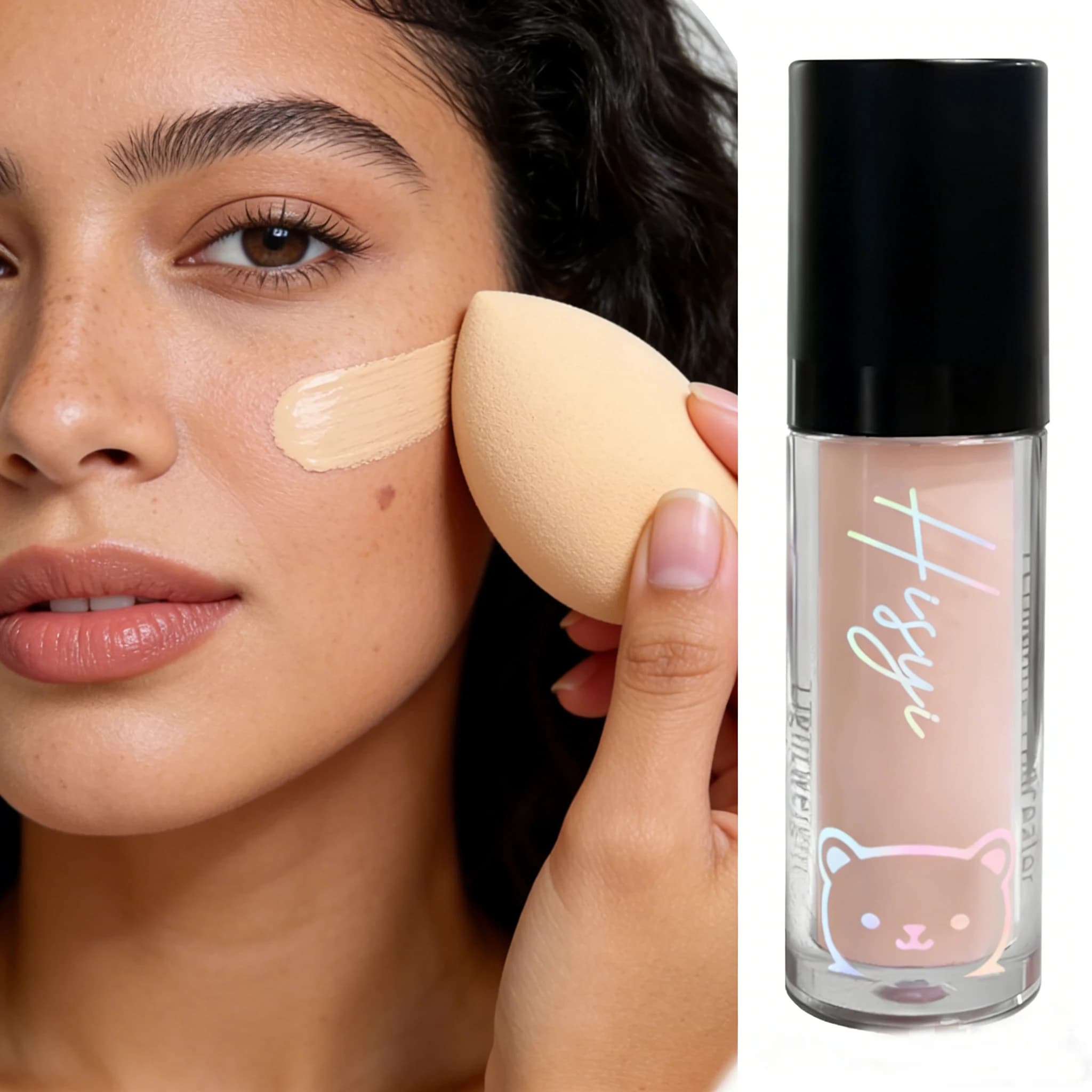 Moisturizing seamless regulator illuminates and covers dark circles and grooves without wrinkles