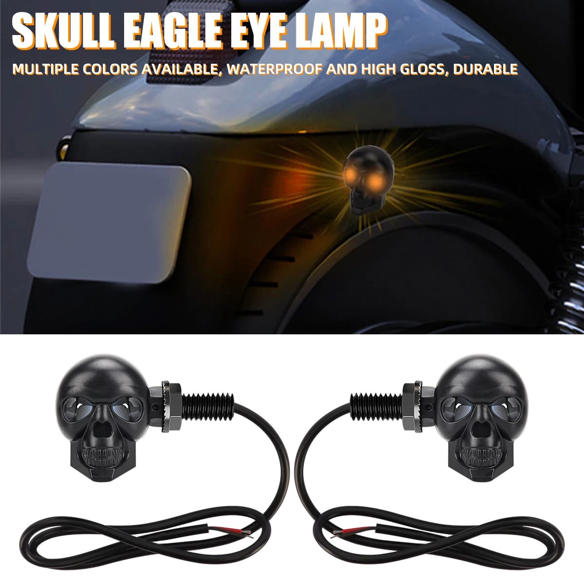 Mini Led Skull Drive indicators for motorcycle Flashing indicators Direction indicators for honda yamaha kawasaki Honda Dirt Street Bike
