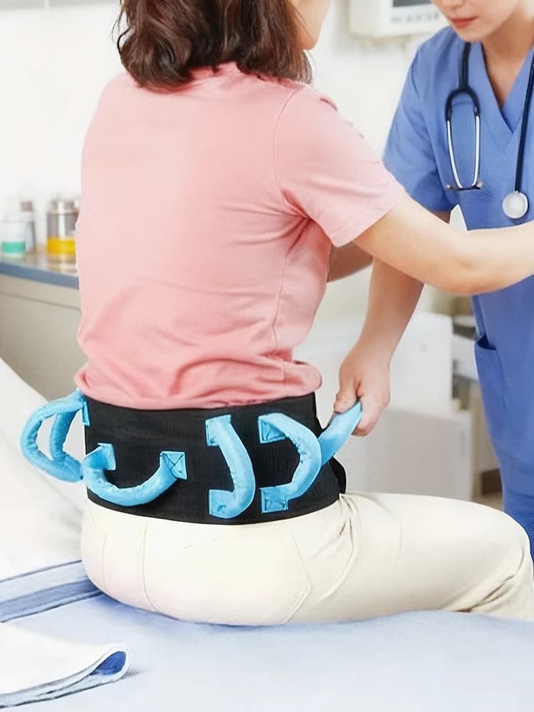 Waist Belt with Handles Transfer Belts for Seniors Safety Gain Belt with Breathable Metal Buckle for Nursing Safety Patient Care