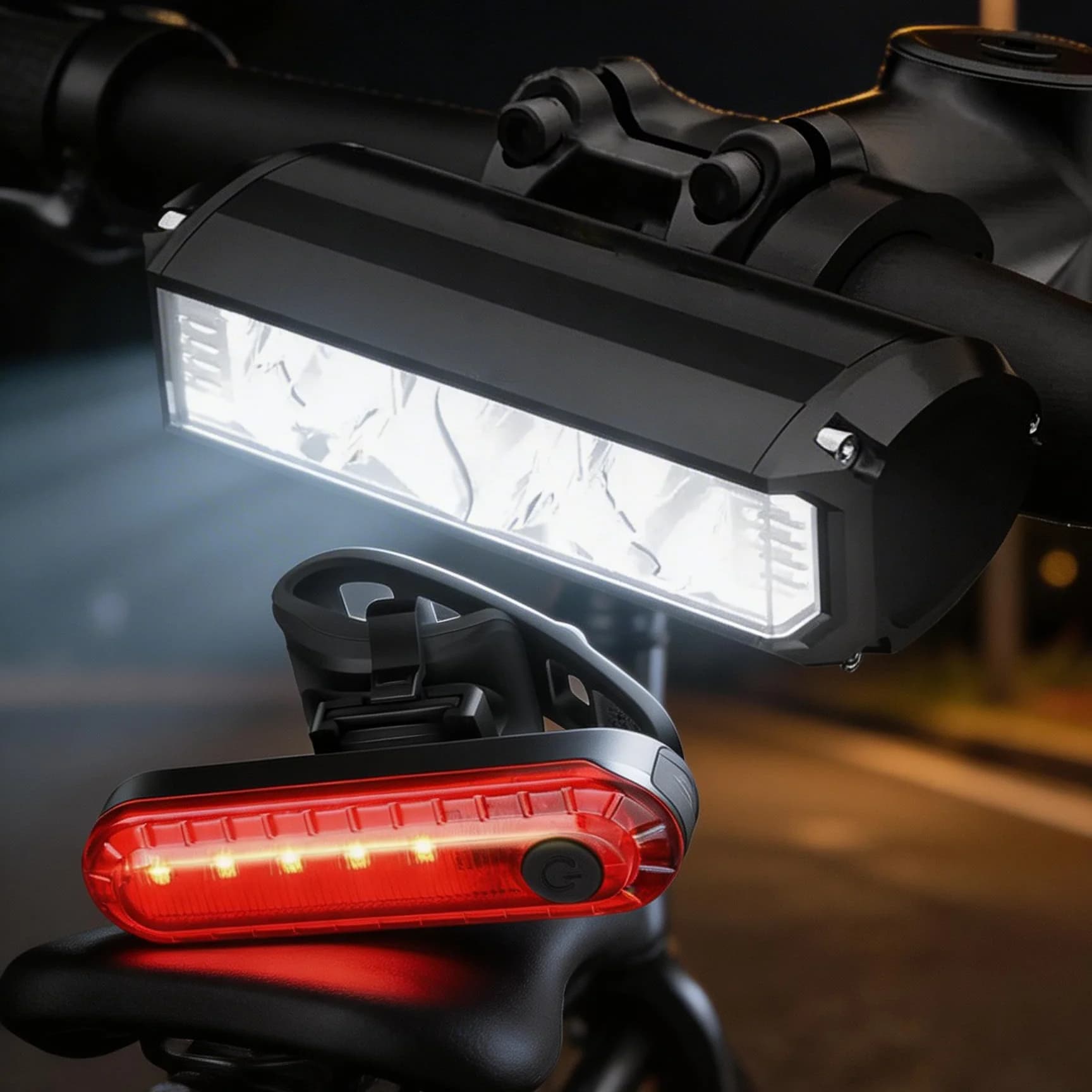 Confezione da 1/2 pezzi, luce per bicicletta a LED ultra luminosa, faro per bicicletta ricaricabile tramite USB, luce anteriore per bicicletta, luce posteriore per bicicletta da montagna, fuoristrada, per pendolari
