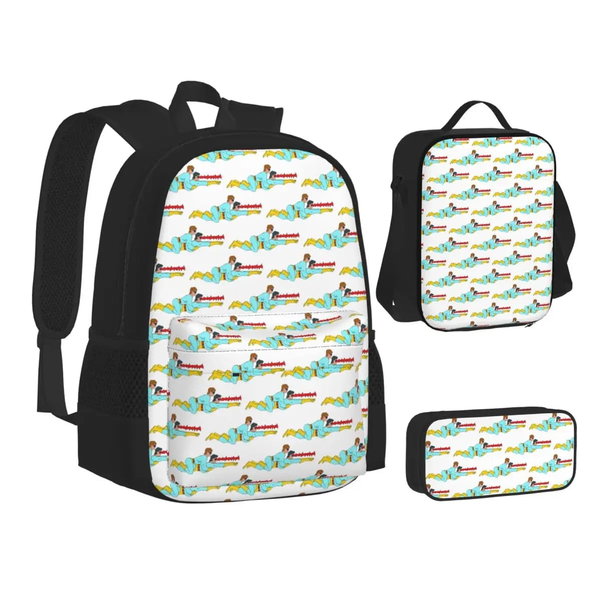 Zaini Ambiguously Gay Duo per ragazzi e ragazze, borsa per libri, borse da scuola, zaino per bambini, borsa per il pranzo, borsa per penne, set da tre pezzi