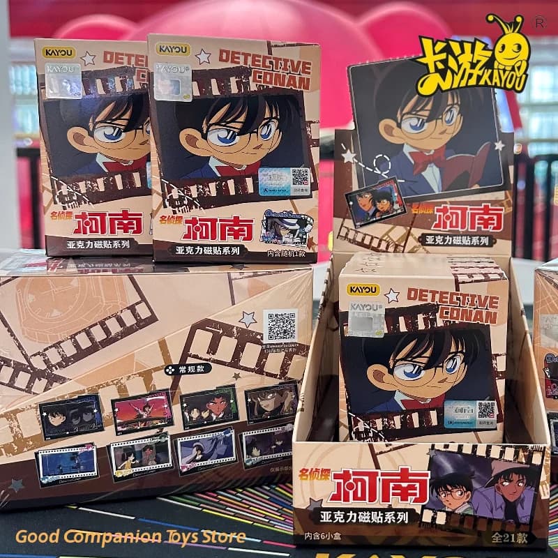 KAYOU Genuine Detective Conan Acrylic Magnetic Tape Refrigerator Magnet Blind Box Vol.1 Collection Decor Anime Peripherals Gifts