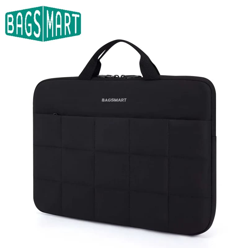 Custodia per Laptop BAGSMART 13-14 "con manico \ borsa per Laptop imbottita gonfia con custodia per Macbook con cerniera antifurto per Dell HP Lenovo