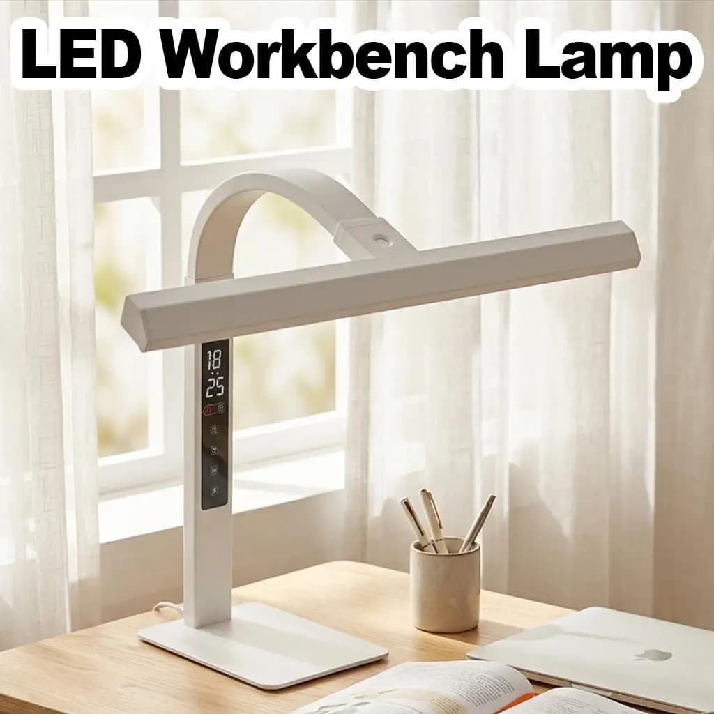 Lampada da Scrivania LED con Dimmerazione Continua e Display Digitale, 12W, Sensibile al Tocco, Timer Intelligente, Senza Sfarfallio, Luce Architettonica per PC e Stanza