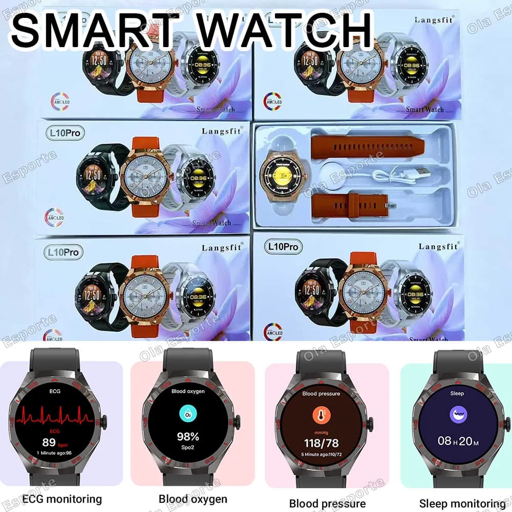 New Fashion Smart Watch 2025 Bluetooth Call Man Woman Heart Rate Health Monitor Sport Waterproof Smartwatch for Android IOS