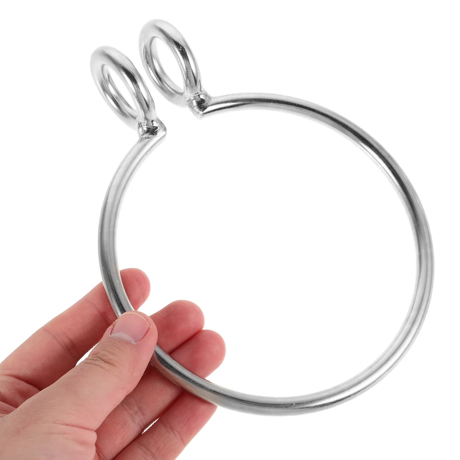 8Mm Stainless Steel Marine Anchor Assist Ring Double Welded Design for Boats Yachts Anchor Retrieval System Deep Water Fishing
