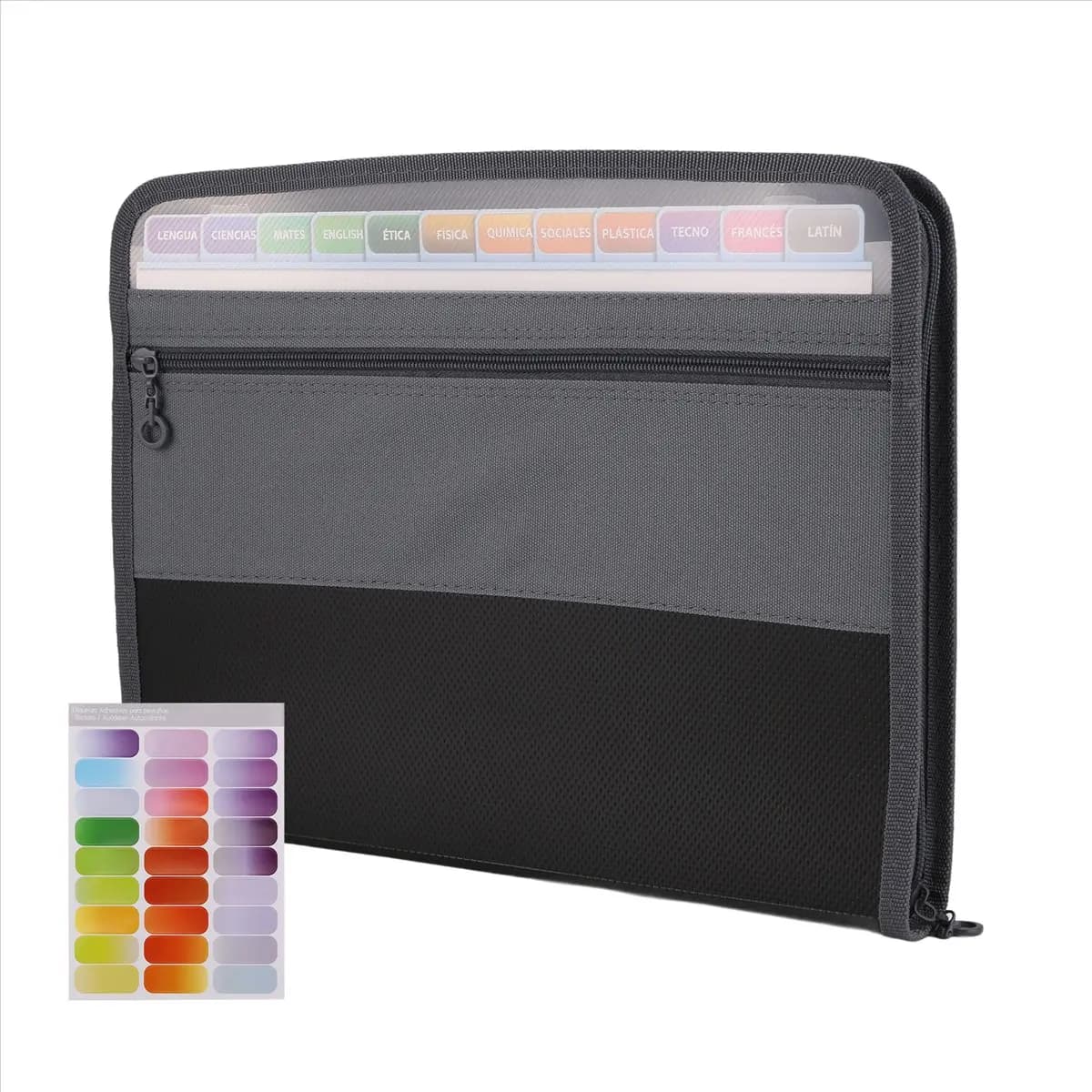 YHYS Portadocumenti con 13 Tasche, Borsa Portadocumenti con Cerniera, Adatta per Carta A4, Banconote, Ricevute e Documenti A