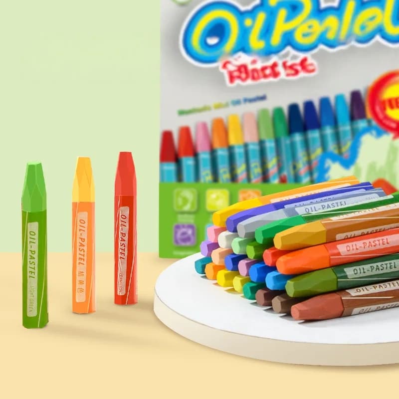 12/18/24/36 Pezzi Pastelli a Olio Esagonali, Pennarelli per Disegno per Bambini, Colori Intensi per Istituti d'Arte, Pastelli a Olio per Graffiti Fai-da-Te