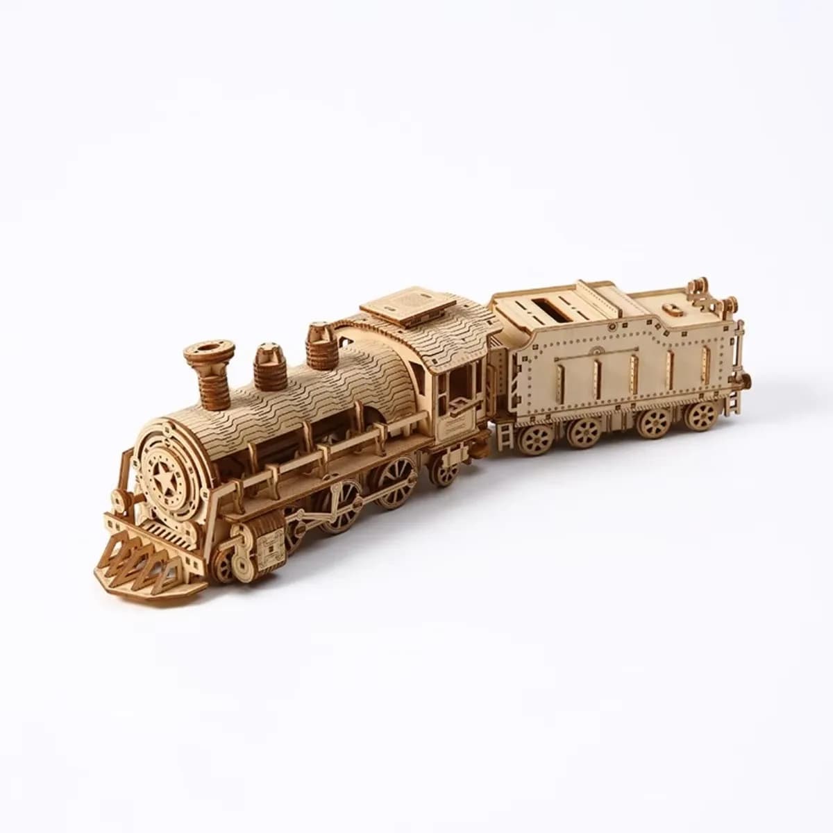 1/72 3D Retro Modello di Treno Giocattoli Adolescenti e Adulti Meccanico Creativo Disegno Building Block Set per il Regalo Montessori FAI DA TE Puzzle di Legno