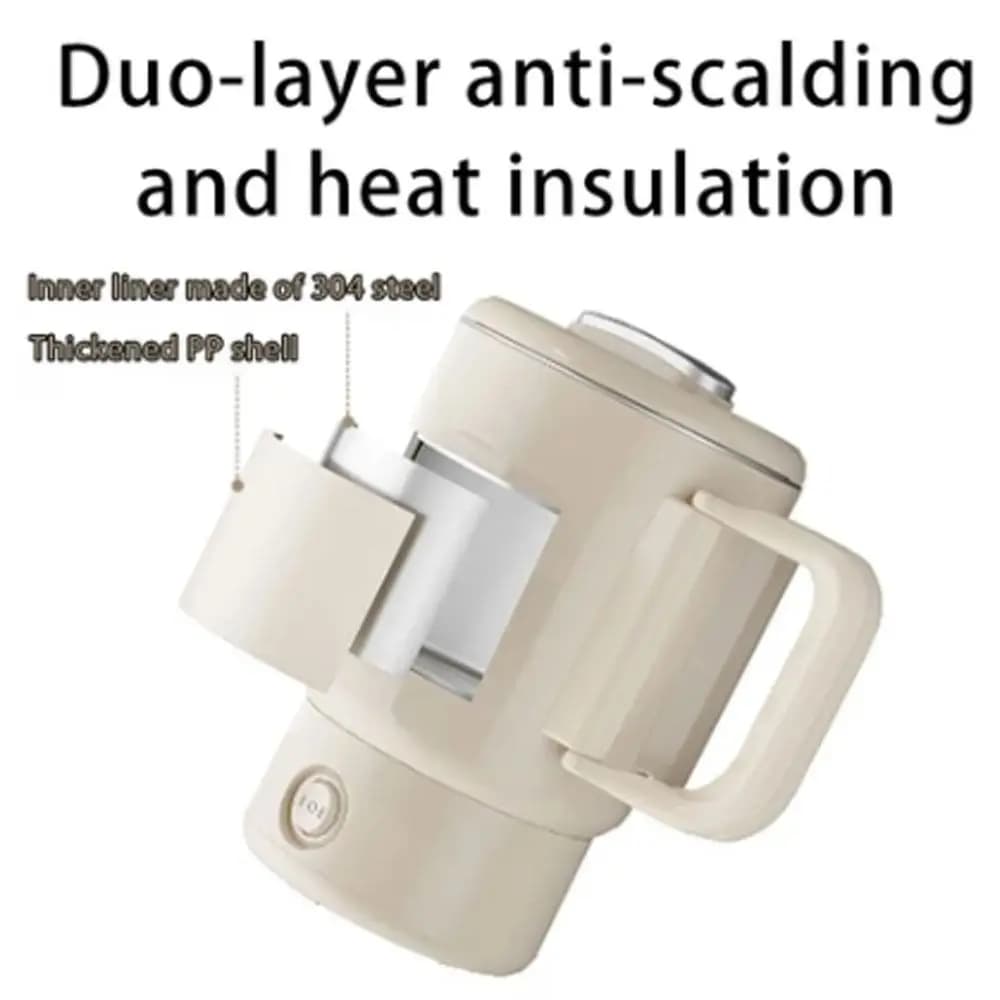 New 800 ml electric kettle updated Mini 304 stainless steel portable detachable folding small outdoor heater