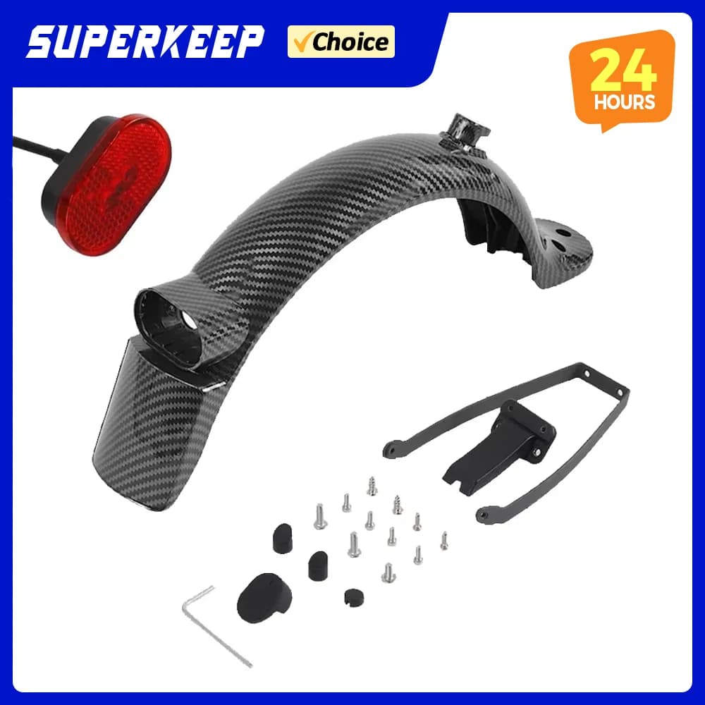 Pneumatico Splash Parafango In Fibra di Carbonio Staffa di Protezione per Xiaomi Mi3 Pro Pro 2 E-Scooter Durevole Parafango Posteriore Fanale Posteriore Parti di Riparazione
