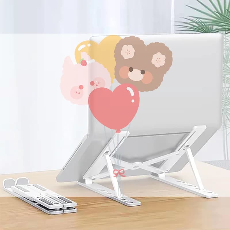Supporto universale per laptop, supporto regolabile per notebook per Macbook, base di raffreddamento pieghevole antiscivolo per laptop/tablet/telefono