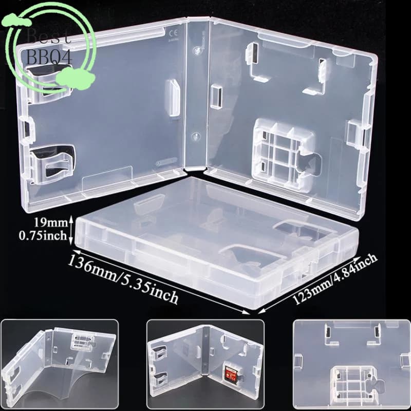 (BBQ4) Scatola portaoggetti per schede di gioco, custodia protettiva in plastica trasparente, organizer per Switch NDS NDSL NDSi 3DS 2DS