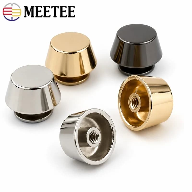 50Pcs 11mm Metal Screw Rivet Studs Bag Feet Bottom Protector Nails for Handbag Purse Leather Craft Repair Hardware Accessories