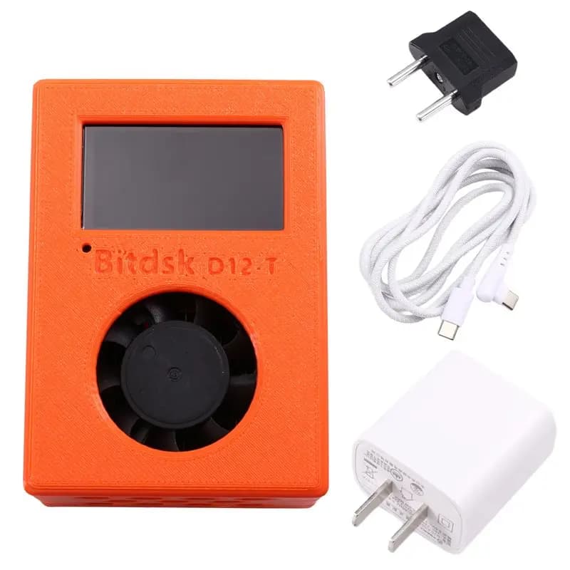 Miner Bitcoin ASIC BTC D12 T 200Gh/S Stable with Smart Display for Mining Solo and Lottery, EU Plug