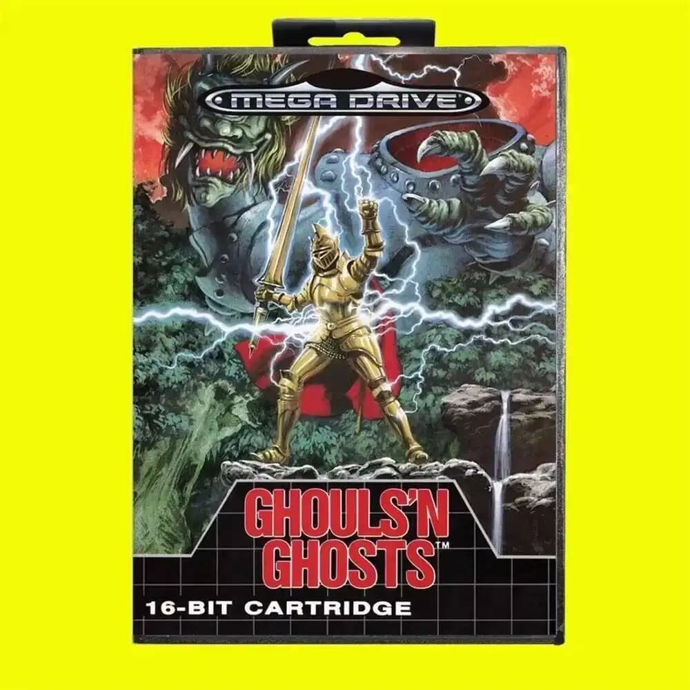 Ghouls 'N Ghosts Game Card 16 Bit MD Game Card con scatola di vendita al dettaglio con copertina EU per Sega MegaDrive e Genesis
