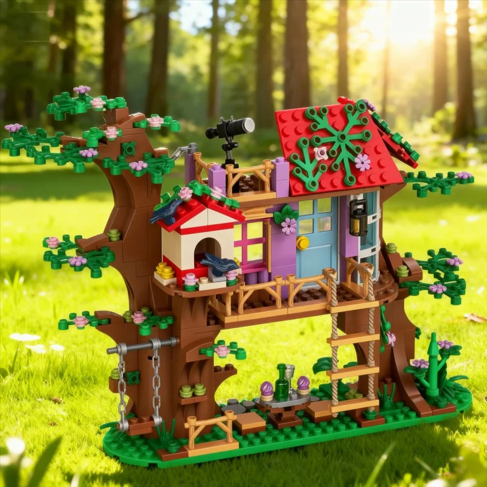 Blocchi da costruzione per villa da spiaggia con scivolo d'acqua - Casa da sogno convertibile Giocattoli fai da te per ragazze, regalo di compleanno creativo