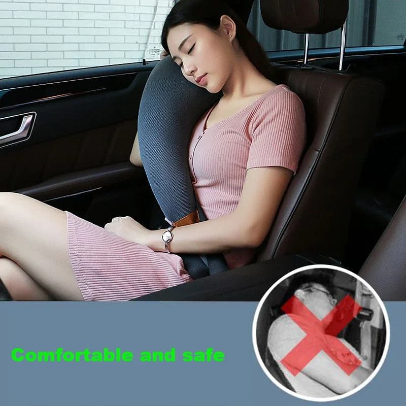 Spallina per poggiatesta super morbida in auto Cintura di sicurezza universale Cuscino per dormire per bambini Adulti Cuscino da viaggio per seggiolino auto