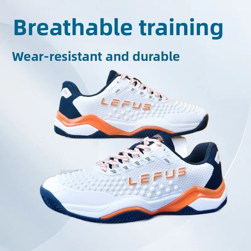 LEFUS Professional Tennis Shoes Men and Women Badminton Breathable Training Special Sports Shoes Running Shoes Wear-resistant