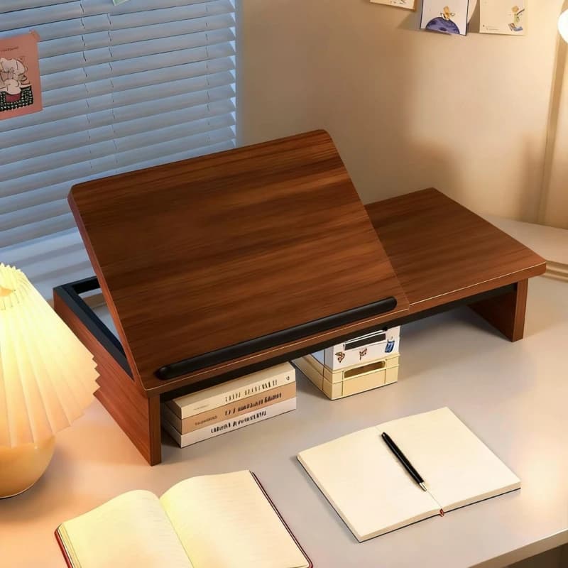 Adjustable Laptop Stand for Desk Height Adjustable Computer Riser with Storage Shelf Desktop Organizer for Laptop Tablet
