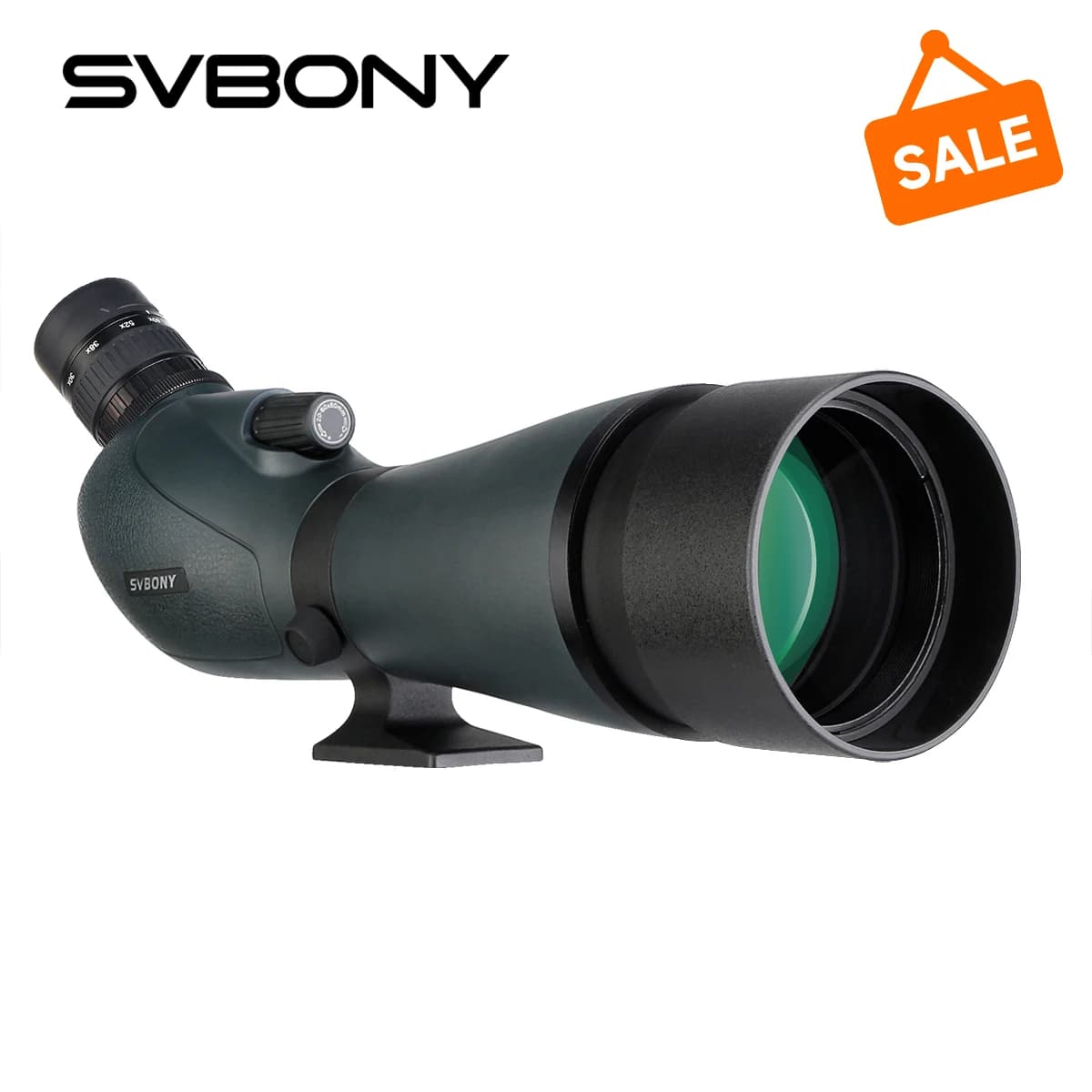 Svbony SV19 HD Spotting Scope 20-60X80 with FMC Porro Prism Fully Multi Coated Telescope for Target Shooting Birdwatching Campin