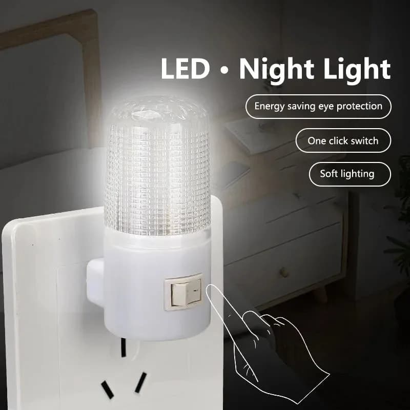 Luce Notturna LED 1/2 Pezzi con Spina US/EU, Lampada a Risparmio Energetico per Soggiorno, Camera da Letto, Corridoio, Illuminazione Domestica, Luci Notturne da Interno