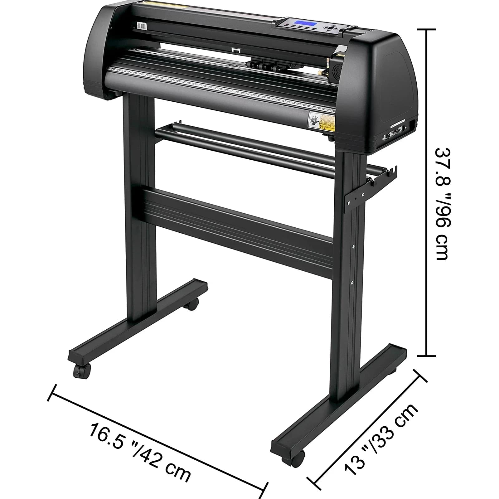 Plotter da Taglio Semi-Automatico da 28 Pollici (870MM) con Alimentazione Carta Massima, Macchina Tagliavinylo con 3 Lame, Schermo LCD e Software Windows