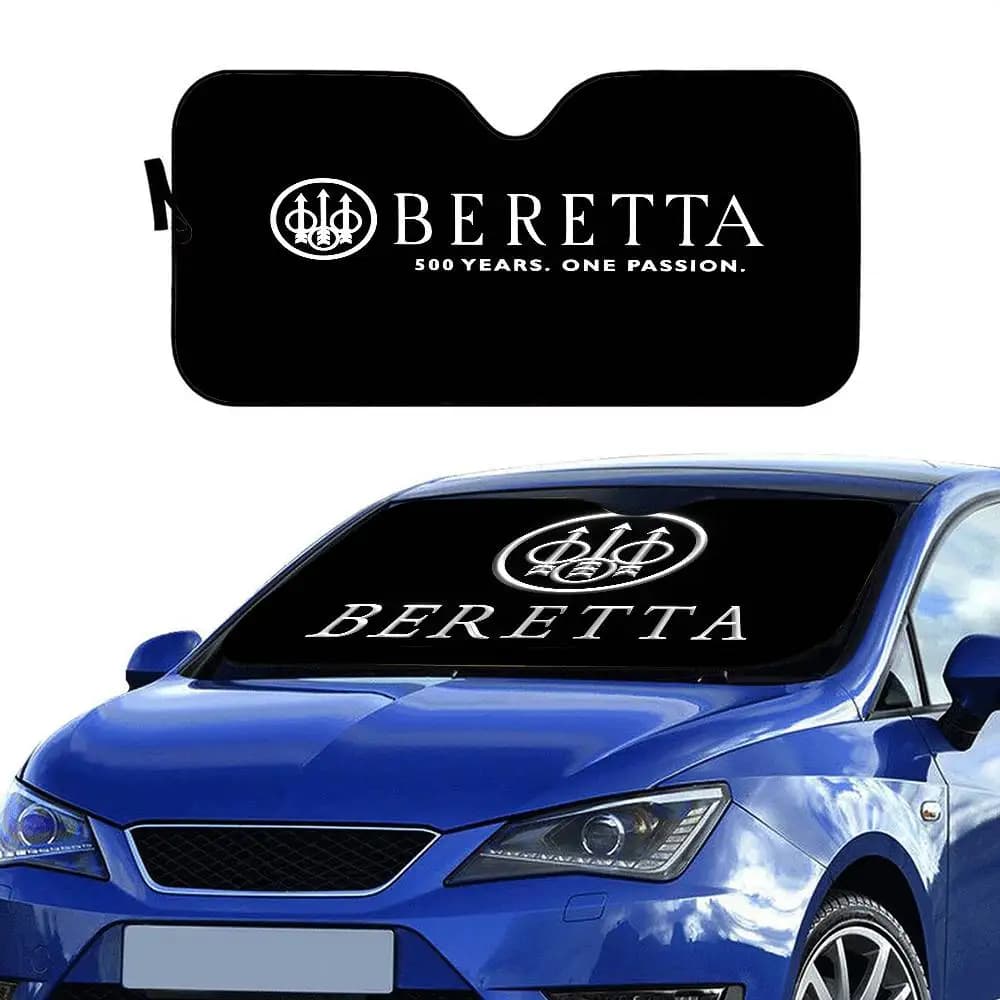 Front Window Parasol with G-Gun BerettaS Logo, Black UV Protection, Dark Windshield Tent, Auto Parasol Tent, Gifts