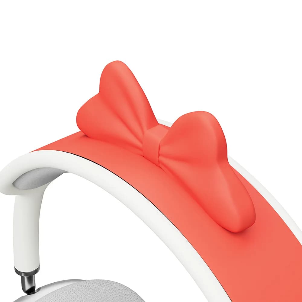 Comfort morbido silicone carino fiocco orecchie copertura protezioni per fascia per Apple AirPods Max cuscino per cuffie custodia protettiva per cuscinetto superiore