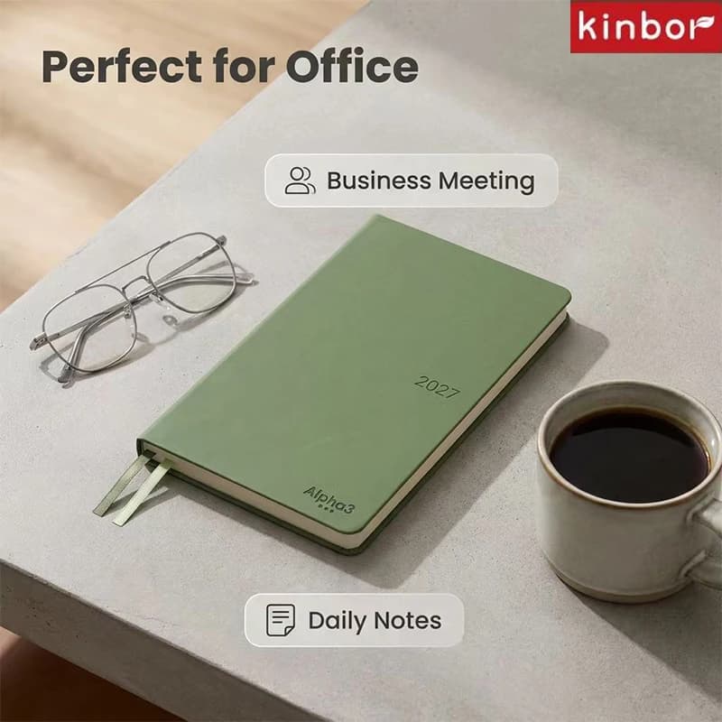 2027 Kinbor Weekly Planner Journal Cute Animal/Sweet Heart/Bear Cover Notebook Student Office Daily Schedule Agenda HabitTracker