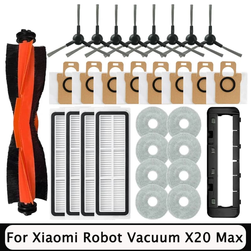 Per Xiaomi Robot Aspirapolvere X20 Max / D109GL Parti di Accessori Spazzola Principale Spazzola Laterale Filtro Hepa Mop Panno Sacchetto per la Polvere di Ricambio