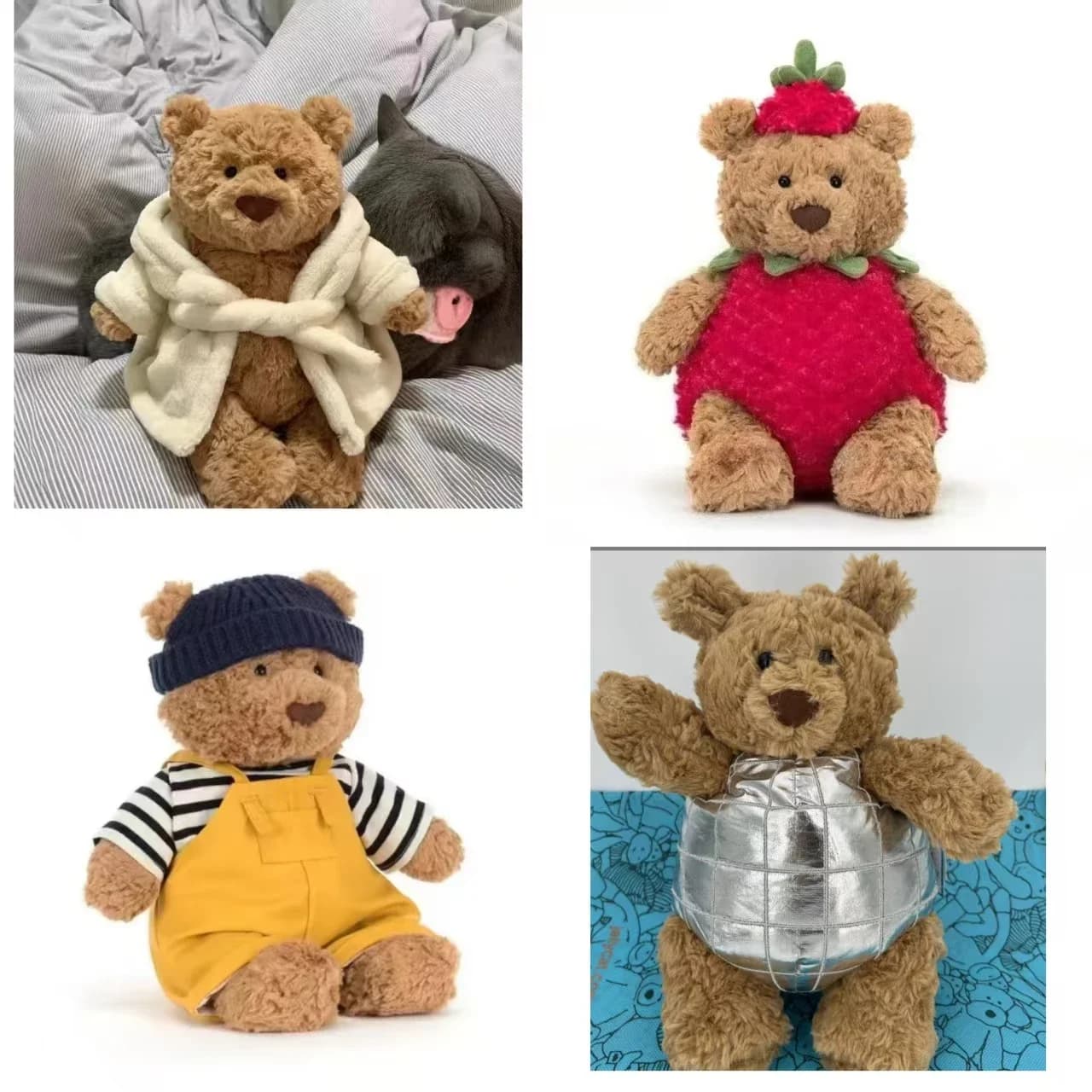 New Jelly Plush Rabbit Series: Sailor Bear, Graduation Rabbit, Leopard Print Rabbit, Bathrobe Bear, Matcha Dragon Plush Toys