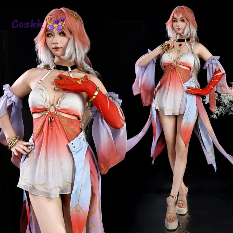 Gioco Wuthering Waves Changli Costume Cosplay Parrucca Abito Nuova Pelle Uniforme Copricapi Costume da Bagno per Donne Ragazze Halloween Party Puntelli