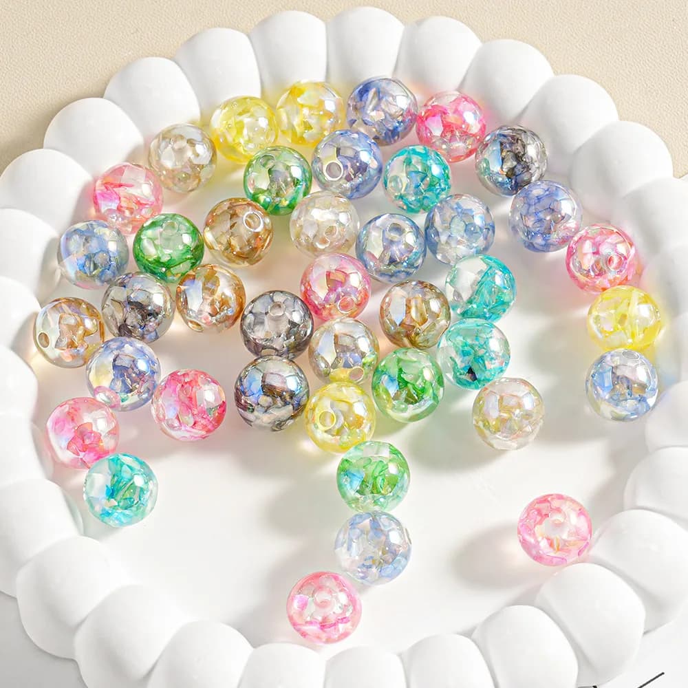 Nuovo arrivo Bling AB Colori Rotondi Acrilici Gumball Bubblegum Perline Gioielli Misura Bracciale Collana Orecchino Ornamenti 40 pz 12mm