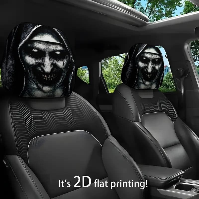 Set di 2 copri poggiatesta auto divertenti | Senza imbottitura, facile da indossare e pulire, design unico, adatto a tutte le stagioni | Perfetto per