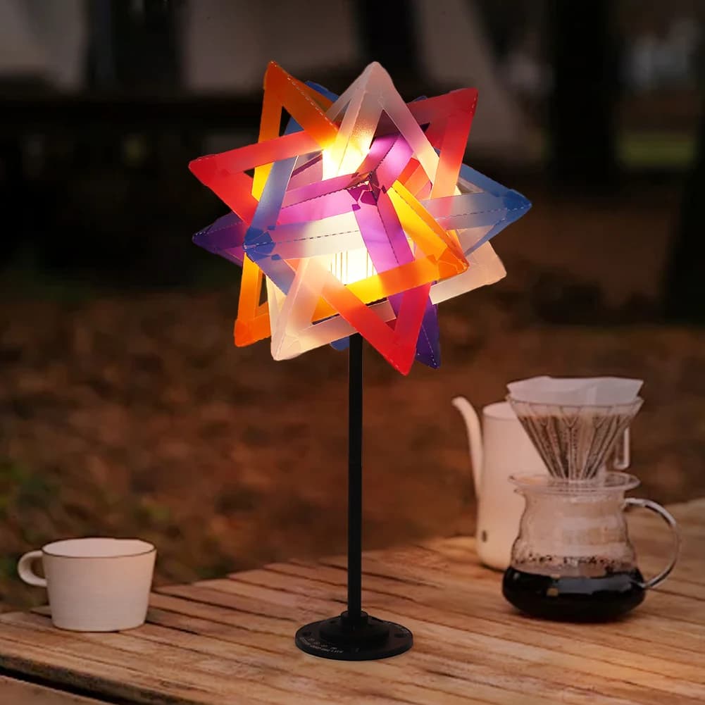 Outdoor Camping Light DIY Lampshade Waterproof Star Lantern Shade Camping Lamp Shade Lighting Cover Lights Lighting Accessories