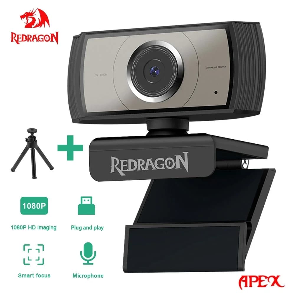 REDRAGON GW900 APEX USB HD Webcam autofocus Microfono incorporato 1920 X 1080P 30fps Web Cam Fotocamera per laptop desktop Gioco PC