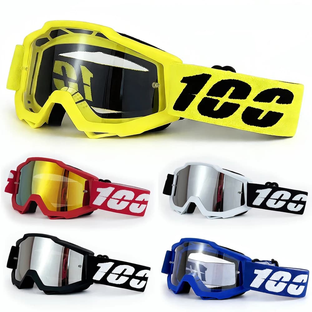 Occhiali da Moto 100% Protezione, Occhiali da Ciclismo, Sci, Sport Outdoor, MX, ATV, Dirt Bike, Motocross