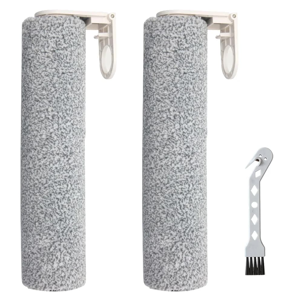 1 Set Soft Velvet Roller Brush With Cleaning Brush For Mamibot For Flomo I Plus For Atvel F16 For Ultimate Vacuum Cleaner Parts